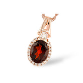 14KT Gold Garnet Necklace