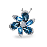 14KT Gold Blue Topaz Necklace
