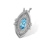 14KT Gold Blue Topaz Necklace