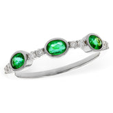 14KT Gold Ladies Emerald Wedding Ring