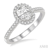 1/4 Ctw Round Cut Diamond Semi-Mount Engagement Ring in 14K White Gold