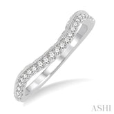1/5 Ctw Round Cut Diamond Wedding Band in 14K White Gold