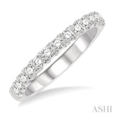 1 Ctw Round Cut Diamond Wedding Band in 14K White Gold