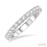 3/4 Ctw Round Cut Diamond Wedding Band in 14K White Gold