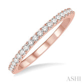 1/4 Ctw Round Cut Diamond Wedding Band in 14K Rose Gold