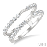 1/2 Ctw Prong Set Round Cut Diamond Insert Ring in 14K White Gold