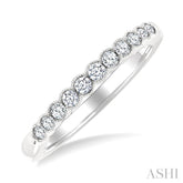 1/4 Ctw Channel Set Round Cut Diamond Wedding Band in 14K White Gold