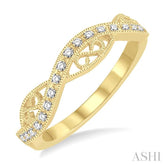 1/5 Ctw Round Cut Diamond Stack Band in 14K Yellow Gold