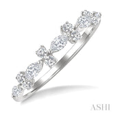 1/2 Ctw Scatter Marquise and Round Cut Diamond Fashion Band in 14K White Gold