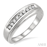 1/6 Ctw Round Diamond Men's Ring in 10K White Gold