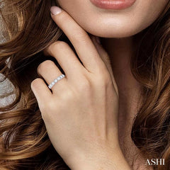 1/3 Ctw Jointed Discs Rose Cut Diamond Stack Band in 14K White Gold