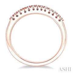 1/10 Ctw Round Cut Diamond Wedding Band in 14K Rose Gold