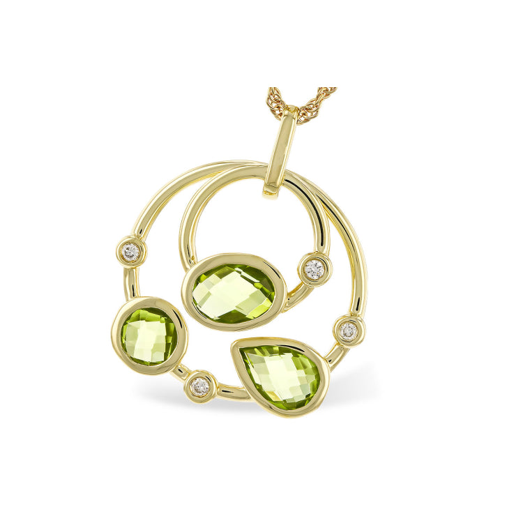 14KT Gold Peridot Necklace