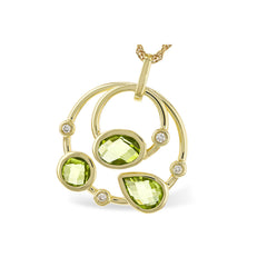 14KT Gold Peridot Necklace