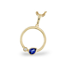 14KT Gold Sapphire Necklace