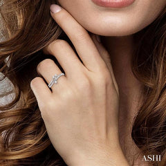 1/10 Ctw Round Cut Diamond Ring in 10K White Gold