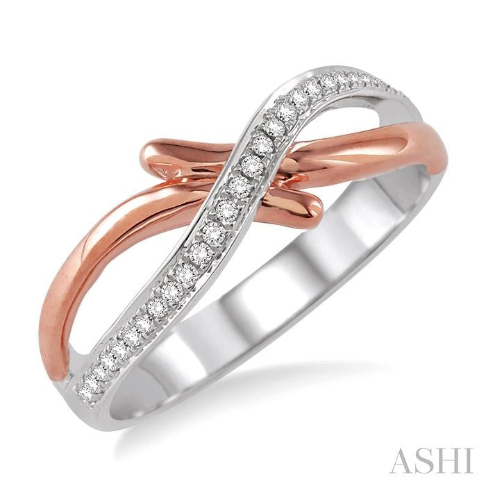 1/6 Ctw Round Cut Diamond Fashion Ring in 14K Rose and White Gold
