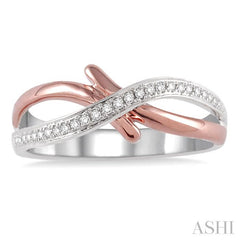 1/6 Ctw Round Cut Diamond Fashion Ring in 14K Rose and White Gold