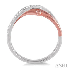 1/6 Ctw Round Cut Diamond Fashion Ring in 14K Rose and White Gold