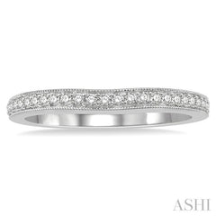 1/5 Ctw Round Cut Diamond Wedding Band in 14K White Gold