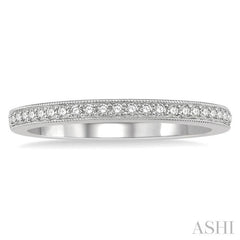 1/6 Ctw Round Cut Diamond Wedding Band in 14K White Gold
