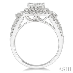 1 7/8 Ctw Diamond Lovebright Ring in 14K White Gold
