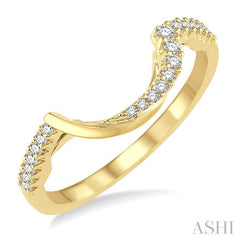 1/5 Ctw Round Cut Diamond Matching Wedding Band in 14K Yellow Gold