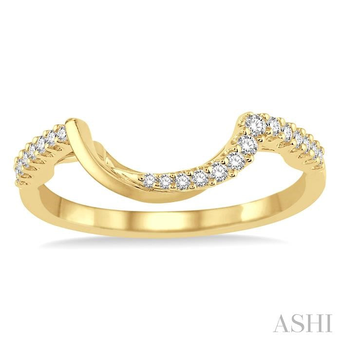 1/5 Ctw Round Cut Diamond Matching Wedding Band in 14K Yellow Gold