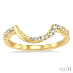1/5 Ctw Round Cut Diamond Matching Wedding Band in 14K Yellow Gold