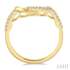 1/5 Ctw Round Cut Diamond Matching Wedding Band in 14K Yellow Gold