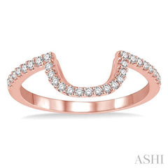 1/4 Ctw Round Cut Diamond Wedding Band in 14K Rose Gold