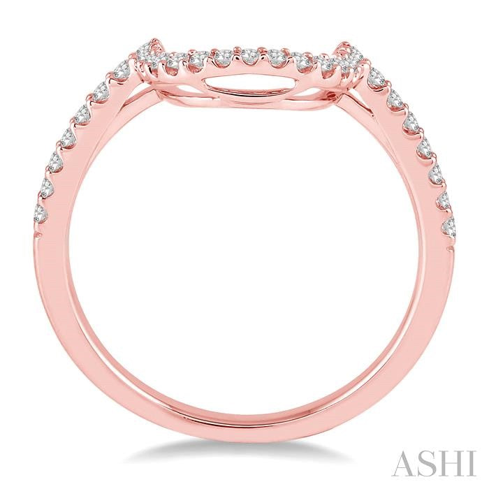 1/4 Ctw Round Cut Diamond Wedding Band in 14K Rose Gold
