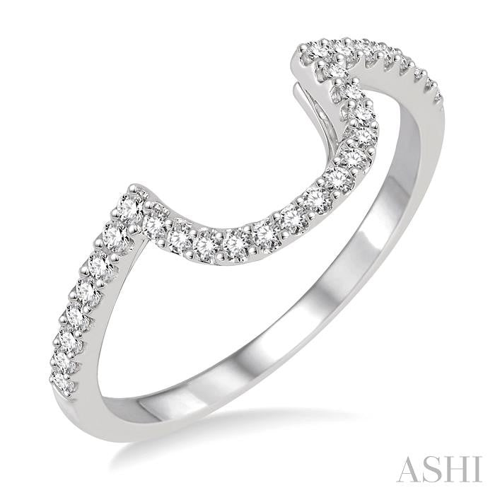 1/4 Ctw Round Cut Diamond Wedding Band in 14K White Gold