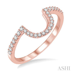 1/4 Ctw Round Cut Diamond Wedding Band in 14K Rose Gold