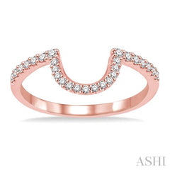 1/4 Ctw Round Cut Diamond Wedding Band in 14K Rose Gold