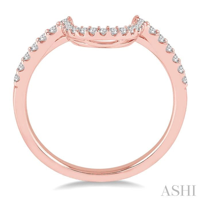 1/4 Ctw Round Cut Diamond Wedding Band in 14K Rose Gold