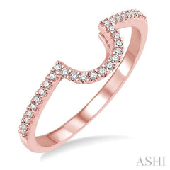 1/6 Ctw Round Cut Diamond Wedding Band in 14K Rose Gold