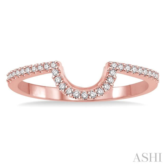 1/6 Ctw Round Cut Diamond Wedding Band in 14K Rose Gold