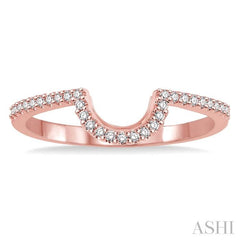 1/6 Ctw Round Cut Diamond Wedding Band in 14K Rose Gold