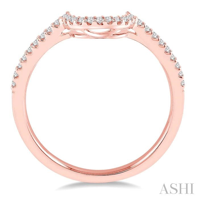 1/6 Ctw Round Cut Diamond Wedding Band in 14K Rose Gold