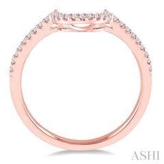 1/6 Ctw Round Cut Diamond Wedding Band in 14K Rose Gold