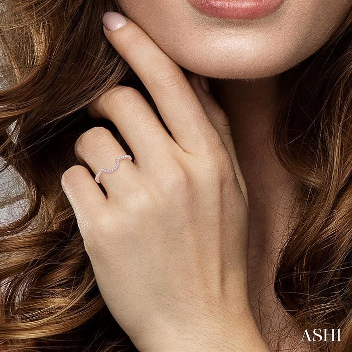 1/5 Ctw Round Cut Diamond Wedding Band in 14K Rose Gold