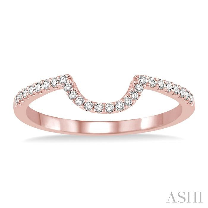 1/5 Ctw Round Cut Diamond Wedding Band in 14K Rose Gold