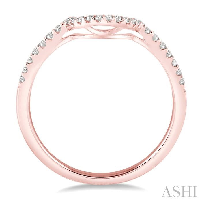 1/5 Ctw Round Cut Diamond Wedding Band in 14K Rose Gold