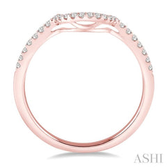1/5 Ctw Round Cut Diamond Wedding Band in 14K Rose Gold