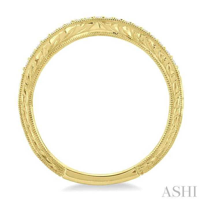 1/6 Ctw Round Cut Diamond Wedding Band in 14K Yellow Gold