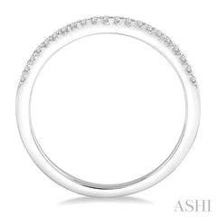 1/10 Ctw Round Cut Diamond Wedding Band in 14K White Gold
