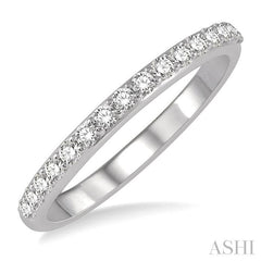 1/3 Ctw Round Cut Diamond Wedding Band in 14K White Gold
