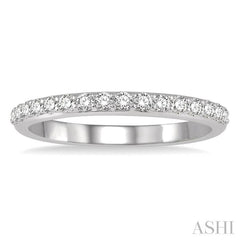 1/3 Ctw Round Cut Diamond Wedding Band in 14K White Gold