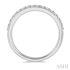 1/3 Ctw Round Cut Diamond Wedding Band in 14K White Gold